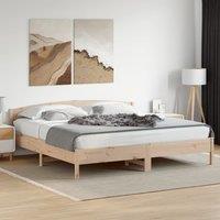 Berkfield Home Bed Frame without Mattress 180x200 cm Super King Solid Wood Pine in Brown