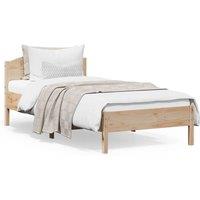 Berkfield Home Bed Frame without Mattress 100x200 cm Solid Wood Pine in Brown