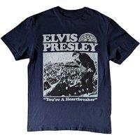 Sun Records Elvis Heartbreaker T-Shirt in Navy | Size: XL