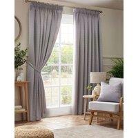 Luxury Living Adi Lined Pencil Pleat Curtains in Silver | Size: 117 cm width x 183 cm drop