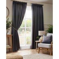 Luxury Living Adi Lined Pencil Pleat Curtains in Charcoal | Size: 117 cm width x 183 cm drop