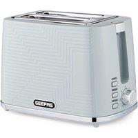 Geepas Opus Collection 2 Slice Bread Toaster with 7 Level Browning Control Crumb Tray Cancel in Grey