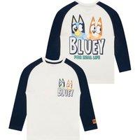 Bluey Boy's Bingo Long Sleeve T-Shirt in Off-White | Size: 4-5 Years