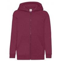 Fruit of the Loom Hooded Sweatshirt in Burgundy | Size: 5-6 Years