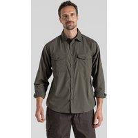 Craghoppers Men's NosiDefense Cotton-Blend 'Kiwi' Long Sleeve Shirt in Khaki | Size: 2XL