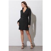 Star by Julien Macdonald Women's Diamante Belted Wrap Dress in Black | Size: 20