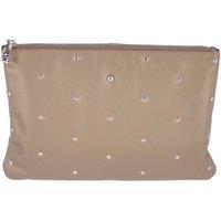Real Leather Large Studded Clutch Bag