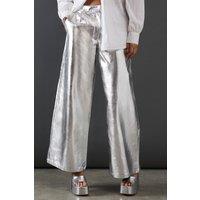 Metallic Wide Leg Trouser