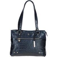 'Velutto Eleganza' Zip Mid Section Real Leather Shoulder Bag