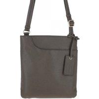 Curve Zip Top Leather Cross Body Bag