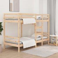 Bunk Bed 75x190 cm 2FT6 Small Single Solid Wood Pine