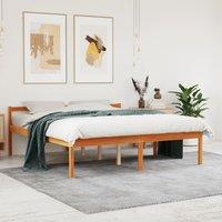 Berkfield Home Senior Bed without Mattress Wax Brown 160x200 cm Solid Wood Pine
