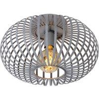 Lucide 'MANUELA' Stylish Dimmable Indoor LED Flush Ceiling Light 1xE27 in Grey