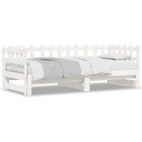 Berkfield Home Pull-out Day Bed without Mattress White 2x(80x200) cm Solid Wood