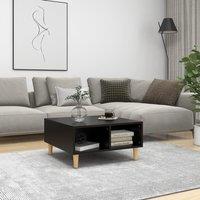 Berkfield Home Coffee Table Black 60x60x30 cm Engineered Wood | Size: 60 x 60 x 30 cm
