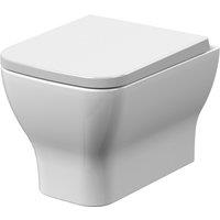 Balterley Rimless Wall Hung Toilet Pan & Soft Close Seat - 364mm x 363mm x 486mm in White