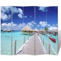 Folding Room Divider 200x170 cm Beach