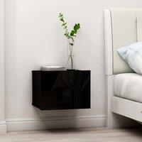 Berkfield Home Bedside Cabinet Black 40x30x30 cm Engineered Wood | Size: 40 x 30 x 30 cm