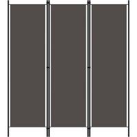 Berkfield Home 3-Panel Room Divider Anthracite 150x180 cm in Black