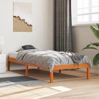 Berkfield Home Bed Frame without Mattress Wax Brown 100x200 cm Solid Wood Pine