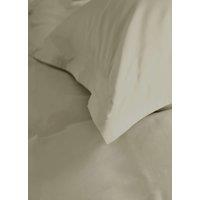 The Lyndon Company 800 Thread Count Prosecco Cotton Oxford Pillowcase in Cream | Size: Standard Pillow Case