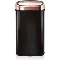 Tower Square Sensor Bin, 58L Capacity, Rose Gold & Black T80904RB