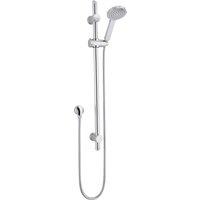 Balterley Round Slide Rail Shower Kit & Water Saving Head, Outlet Elbow - Chrome in Silver