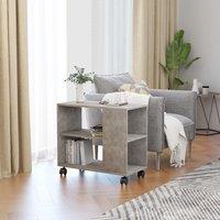 Berkfield Home Side Table Concrete Grey 70x35x55 cm Engineered Wood | Size: 70 x 35 x 55 cm