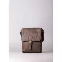Lakeland Leather Men's 'Hutton' Leather Reporter Bag in Chocolate