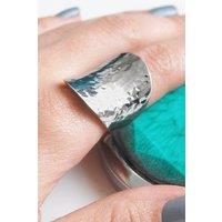 Otis Jaxon London Women's Hammered Chunky Sterling Silver Ring | Size: T