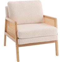 Cushioned Wood Armchair