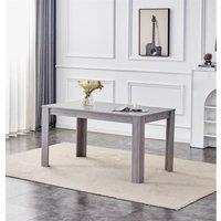 KOSY KOALA Dining Table Grey Wood Kitchen Place for 6 Seats, Dining Table Only (Grey H75 x L140 x W80 CM)