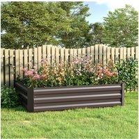 Galvanized Steel Raised Garden Bed Planter Box For Veggie & Flower