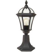 Netlighting Ledbury 1 Light Outdoor Pedestal Lantern Black IP44 E27