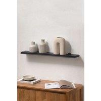 MH London Wall Shelf Solid Wood Floating Shelf Bookshelves - Large - Hamish in Black