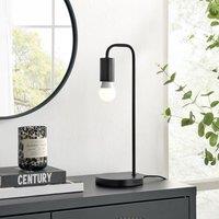 FurnitureboxUK Lola Exposed Bulb Modern Industrial Table Desk Lamp in Black