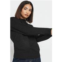 PixieGirl Women's Petite Knitted Jumper in Black | Size: 10-12