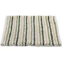 Allure Bath Fashions Striped Chunky Bobble Bath Mat in Green