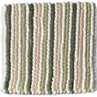 Allure Bath Fashions Striped Chunky Bobble Shower Mat in Green