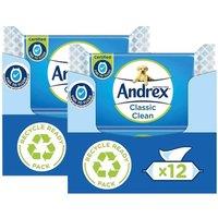 Andrex Washlets Flushable 'Toilet Wipes' Confident Clean Biodegradable in White