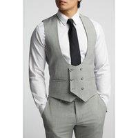 Alex Men's Check Tailored Fit Waistcoat in Grey | Size: 46R