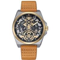 Heritor Automatic Men's Romero Leather-Band Watch in Silver