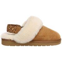 EverAu Australia Women's Real Sheepskin Pelican Removable Strap Slingback Slippers with EVA Sole in Brown | Size: 5