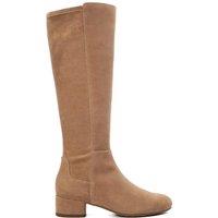 Dune London Women's 'Tayla' Suede Knee High Boots in Natural | Size: 3