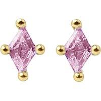 Harfi Women's Tiny Pink Tourmaline Stud October Birthstone Earrings
