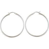 Harfi Women's Sterling Silver Large 50mm Sleeper Creole-Hinged Hoop Earrings