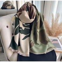 Lemon Daisy Accessories Women's Zina Scarf Shawl in Dark Green