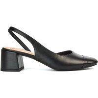 'Karis' Slingback Block Heel Court Shoes With Square Toe