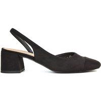'Karis' Slingback Block Heel Court Shoes With Square Toe