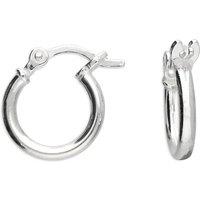 Harfi Women's Sterling Silver 12mm Sleeper Creole-Hinged Hoop Earrings
